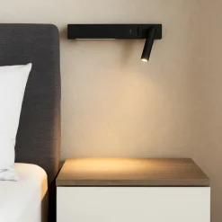 Applique Camera Da Letto-Selezionato da Mazzolaluce Applique sinistro nero per comodino camera da letto moderna