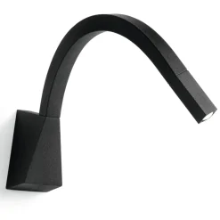 Applique Camera Da Letto-Linea Light Applique snake w3 nero led 2w 3000k orientabile