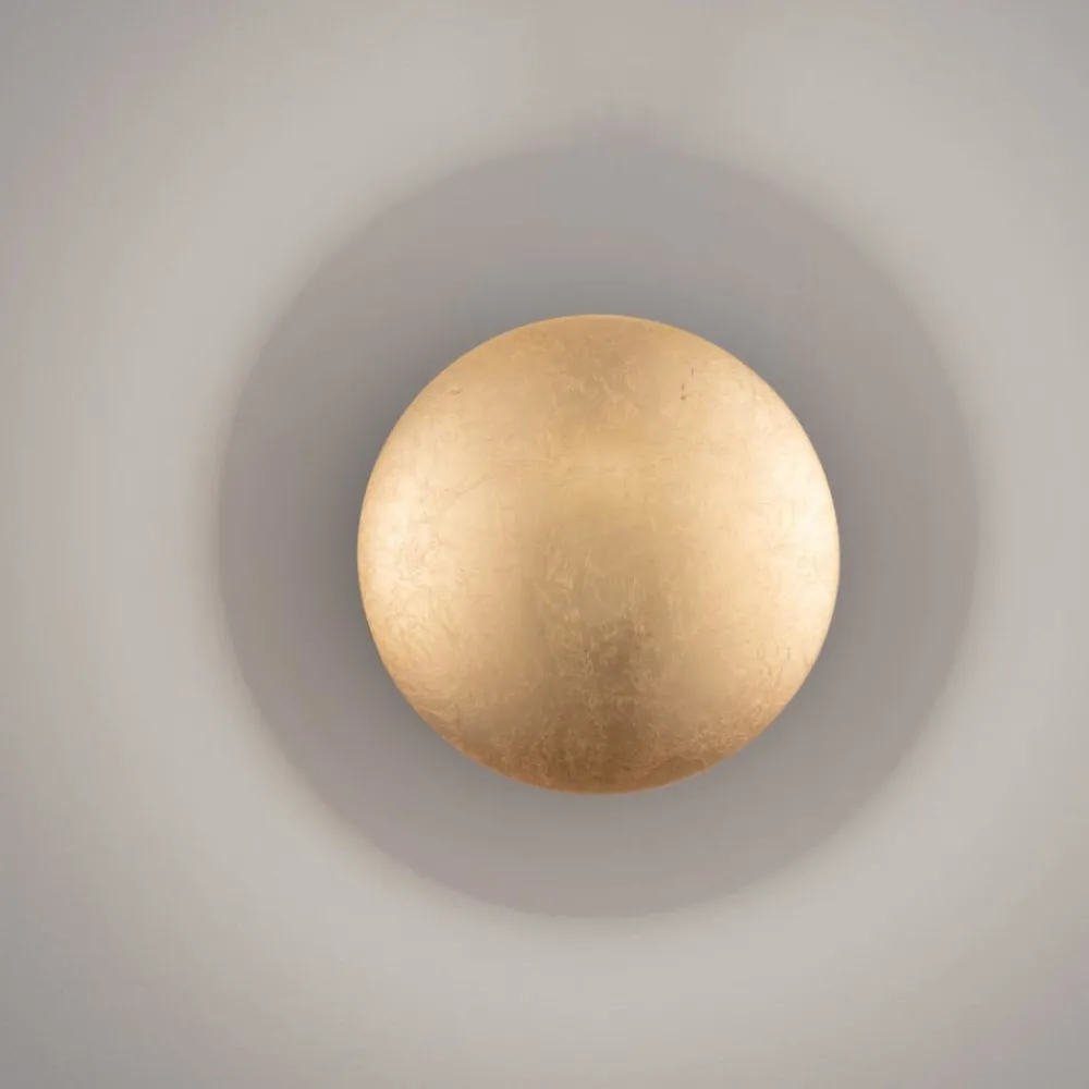 Applique Da Parete-Selezionato da Mazzolaluce Applique sole foglia oro orientabile led 6w 3000k moderna