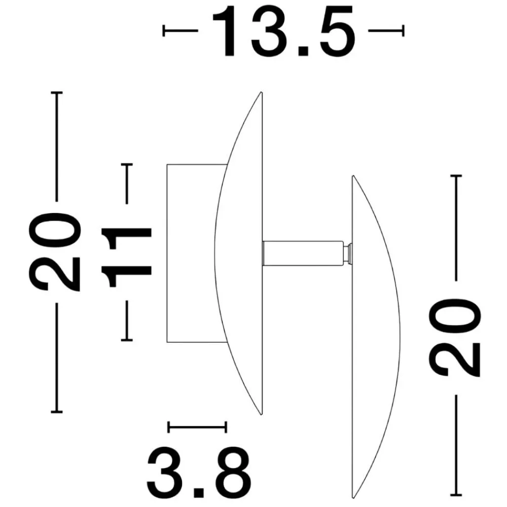 Applique Da Parete-Selezionato da Mazzolaluce Applique sole foglia oro orientabile led 6w 3000k moderna