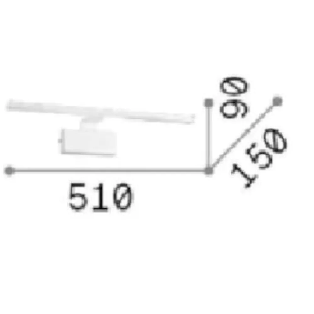 Applique Da Bagno-Ideal Lux Applique specchio bagno alma ap d51 bianca
