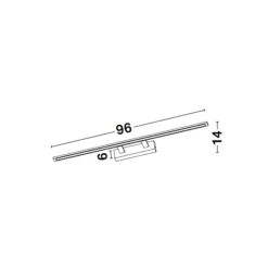 Applique Da Bagno-Selezionato da Mazzolaluce Applique specchio bagno 96cm bianco led 30w 3000k