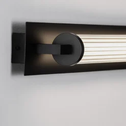 Applique Da Bagno-Selezionato da Mazzolaluce Applique specchio bagno nera design moderno led 13w 3000k ip44