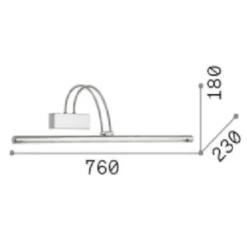 Applique Da Bagno-Ideal Lux Applique specchio bagno oro satinato bow ap d76
