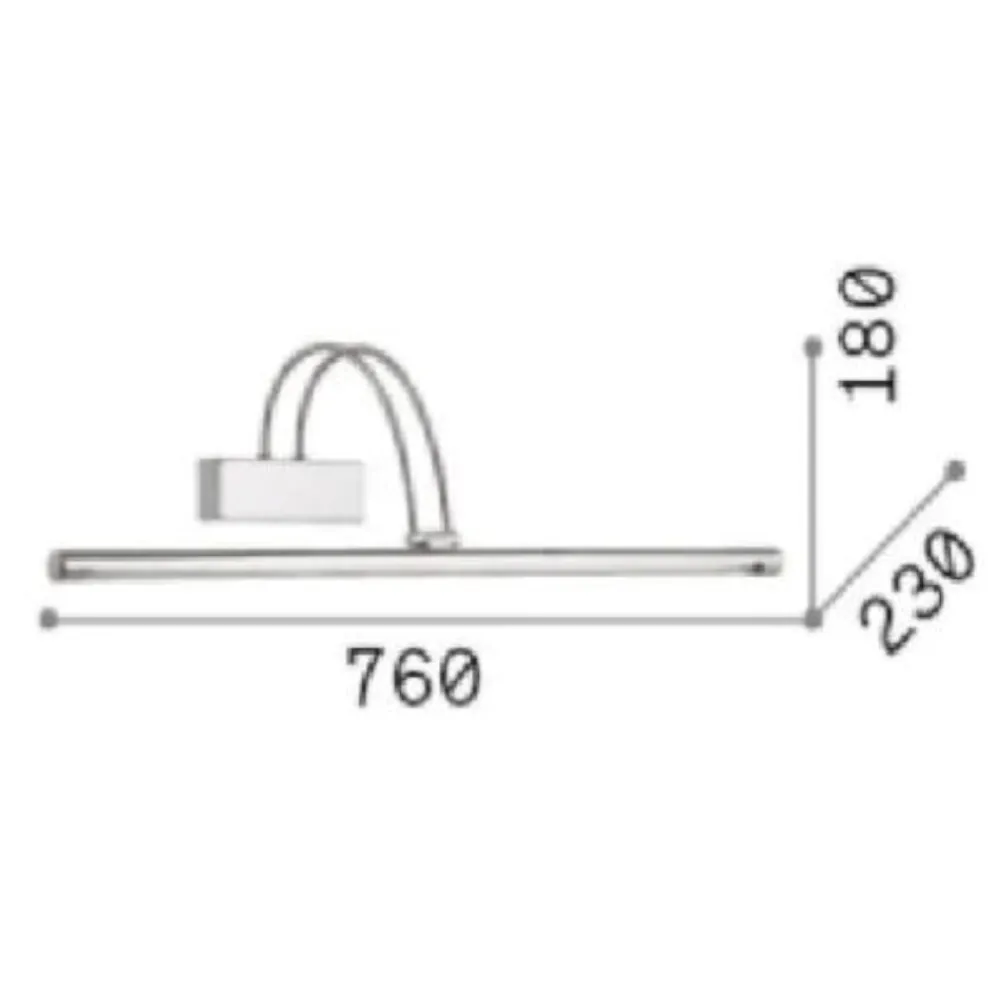 Applique Da Bagno-Ideal Lux Applique specchio bagno oro satinato bow ap d76