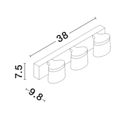 Applique Da Bagno-Selezionato da Mazzolaluce Applique specchio da bagno 15w 3000k cromato