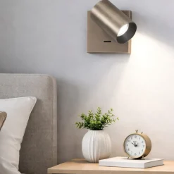 Applique Camera Da Letto-Fabas Luce Applique spot canna di fucile orientabile per comodino flores