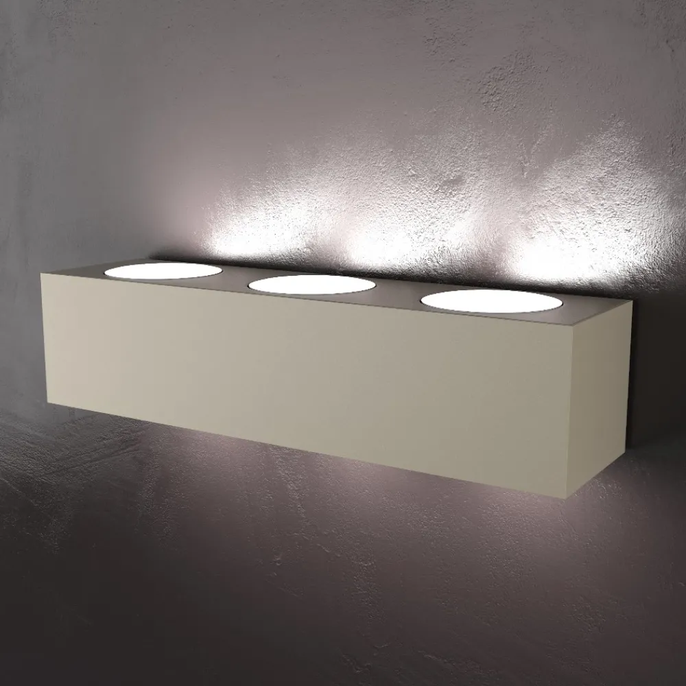 Applique Da Parete-Top Light Appliques rettangolare da parete sabbia toplight moderna