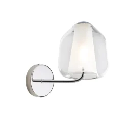 Applique Da Parete-Top Light Applique struttura cromata vetro pirex trasparente