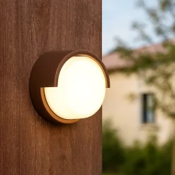 Applique Da Esterno-Selezionato da Mazzolaluce Applique tondo corten per esterni led 2700k 3300k 4000k anti corrosione