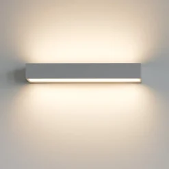 Applique Da Parete-Top Light Applique toplight grigia led 18w 3000k 4000k rettangolare