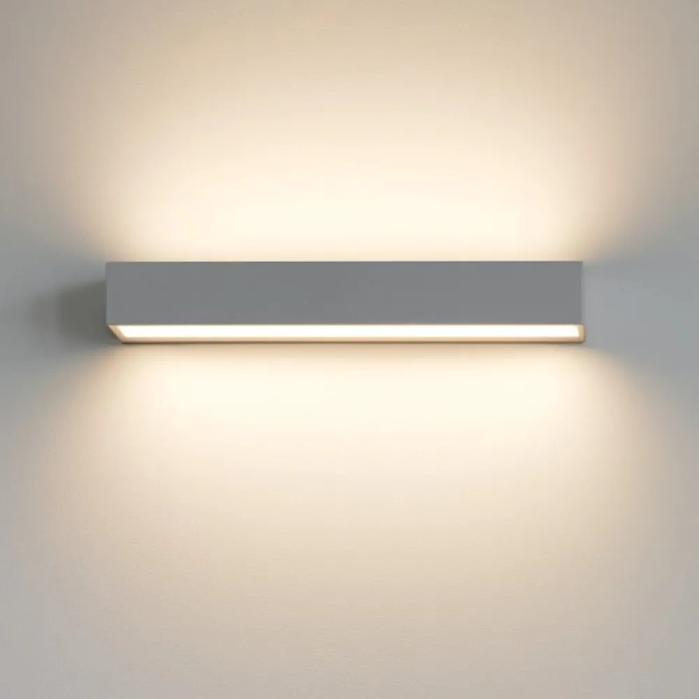 Applique Da Parete-Top Light Applique toplight grigia led 18w 3000k 4000k rettangolare