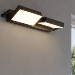 Applique Da Parete-Top Light Applique toplight 2 luci orientabili nera led 38w 3000k 4000k