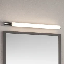 Applique Da Bagno-Selezionato da Mazzolaluce Applique tubo led 16w 3000k cromo per bagno con presa elettrica