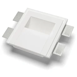 Applique Da Parete-Selezionato da Mazzolaluce Applique vela da incasso parete led 9w 3000k di gesso cristaly a scomparsa