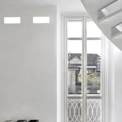 Applique Da Parete-Selezionato da Mazzolaluce Applique vela da incasso parete led 9w 3000k di gesso cristaly a scomparsa