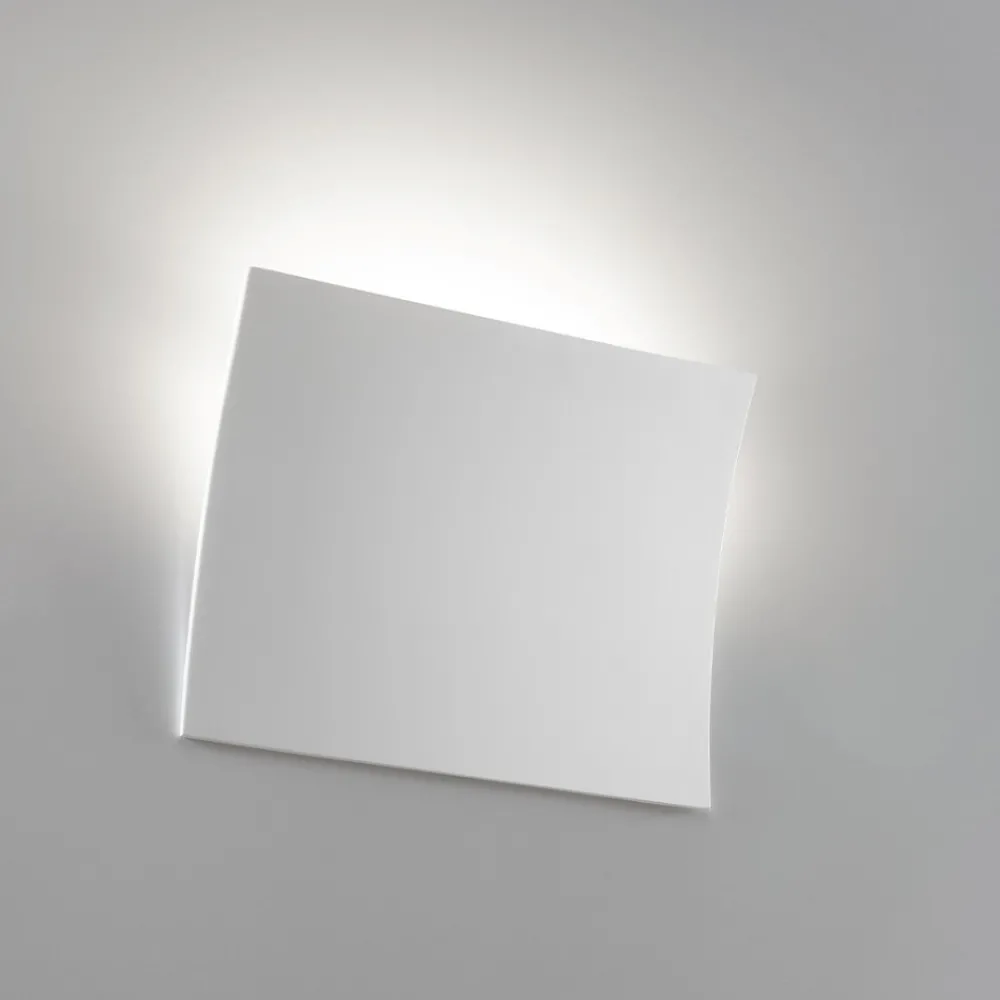 Applique Da Parete-Selezionato da Mazzolaluce Applique vela di gesso ceramica bianca led 12w 4000k