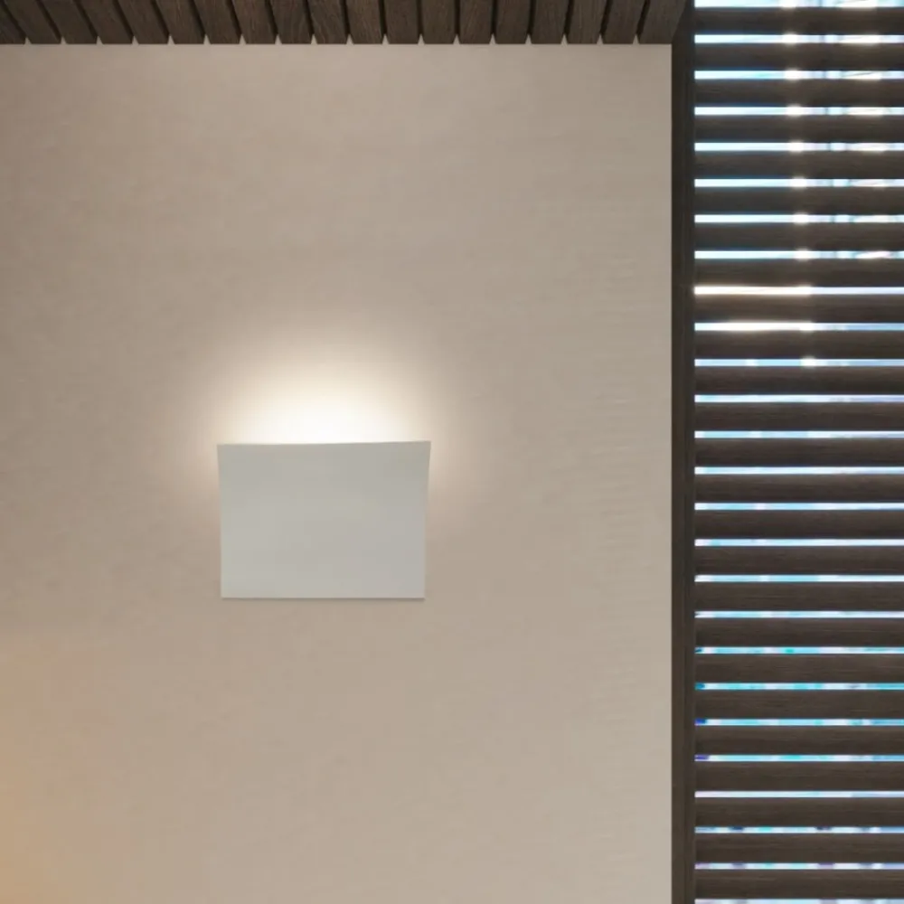 Applique Da Parete-Selezionato da Mazzolaluce Applique vela di gesso ceramica bianca led 12w 4000k