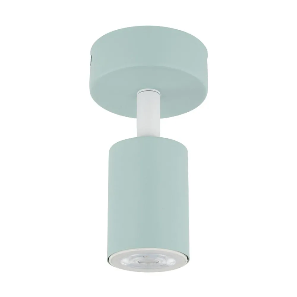 Applique Da Parete-Selezionato da Mazzolaluce Applique verde menta da parete soffitto cilindro orientabile