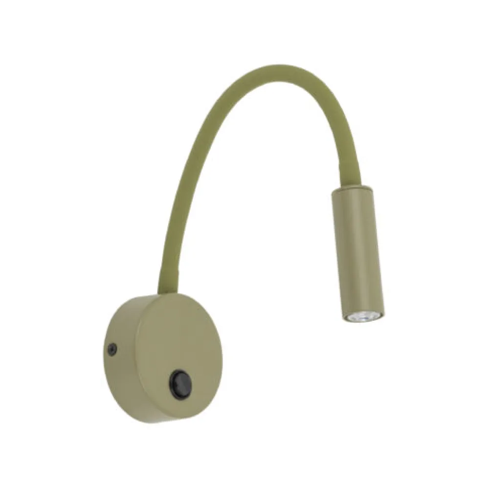 Applique Camera Da Letto-Selezionato da Mazzolaluce Applique verde oliva braccio orientabile con interruttore per comodini camera da letto