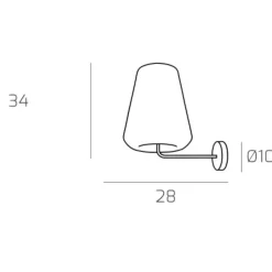 Applique Da Parete-Top Light Applique vetro fume struttura cromata toplight