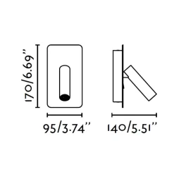 Applique Camera Da Letto-Selezionato da Mazzolaluce Applique 3w 3000k bianco da comodino orientabile per camera da letto