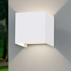 Applique Da Esterno-Selezionato da Mazzolaluce Applique 20w 3000k cubo bianco xl led da esterno
