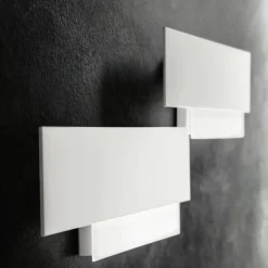Applique Da Parete-Gea Luce Applique 25w 3000k doha bianco moderna led