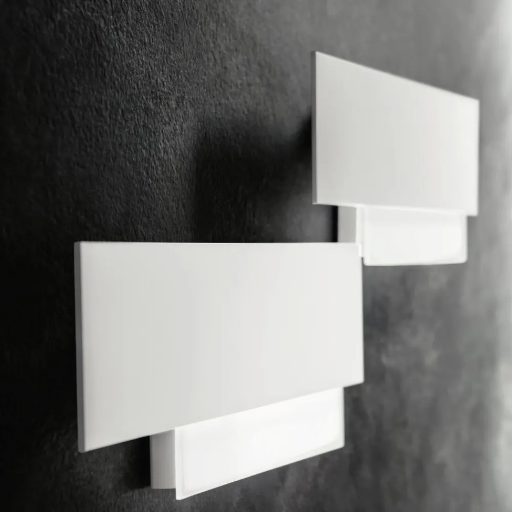 Applique Da Parete-Gea Luce Applique 25w 3000k doha bianco moderna led