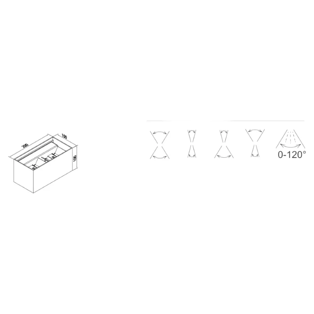 Applique Da Esterno-Selezionato da Mazzolaluce Applique 24w 3000k rettangolare antracite da esterno moderna