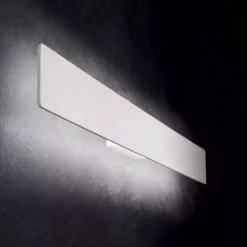 Applique Da Parete-Ideal Lux Applique zig zag ap1 bianco d75 led 30w 3000k rettangolare moderna