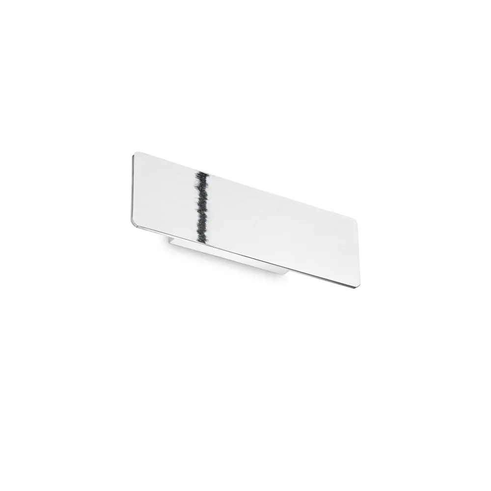 Applique Da Parete-Ideal Lux Applique zig zag ap1 d29 cromo led 12,5w 3000k moderna