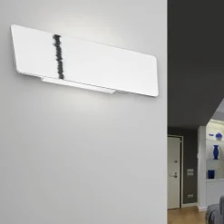 Applique Da Parete-Ideal Lux Applique zig zag ap1 d29 cromo led 12,5w 3000k moderna