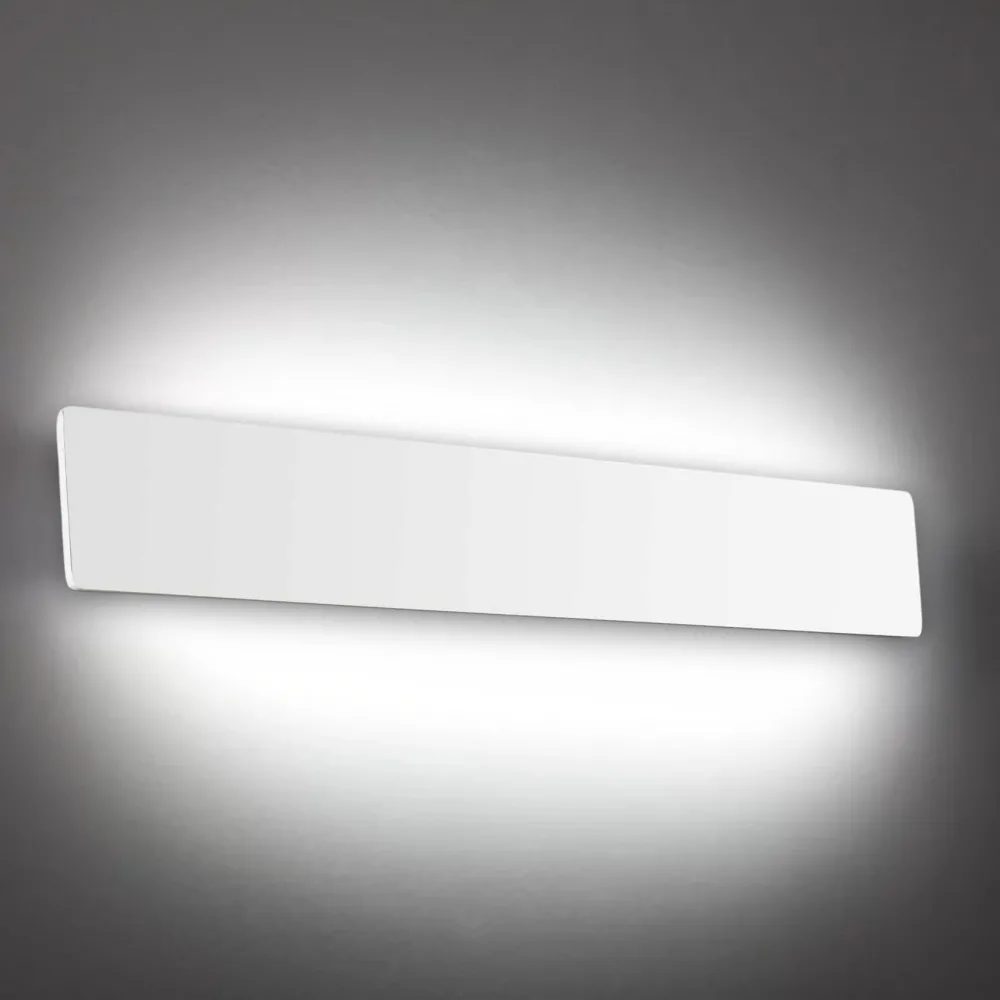 Applique Da Parete-Ideal Lux Applique zig zag bianco d53 led 23w 4000k rettangolare moderna