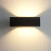 Applique Da Parete-Ideal Lux Applique zig zag nero ap1 d29 led 12,5w 3000k per interni moderni