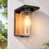 Applique Da Esterno-Selezionato da Mazzolaluce Applqie da esterno effetto legno con sensore crepuscolare interruttore