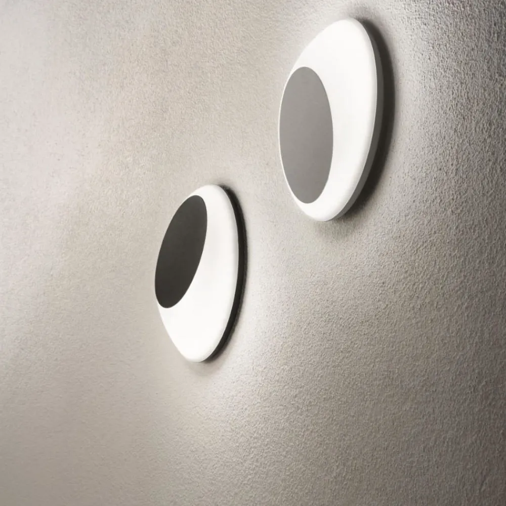 Applique Da Esterno-Ondaluce Ap shell applique da esterno design led grigio silver