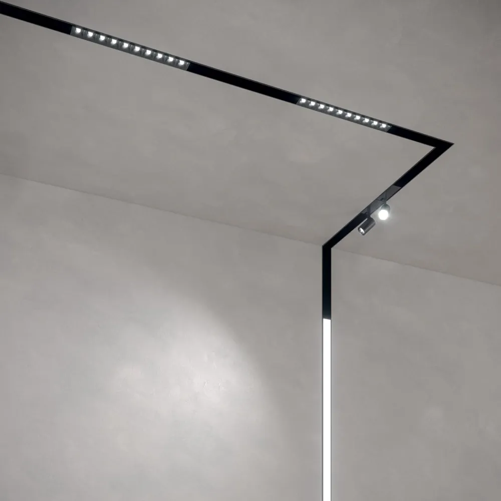 Illuminazione A Binario-Ideal Lux Arca angolo connettore destro-sinistro 48v binario monofase da incasso