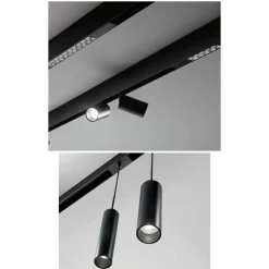 Illuminazione A Binario-Ideal Lux Arca binario plafone monofase 1mt nero