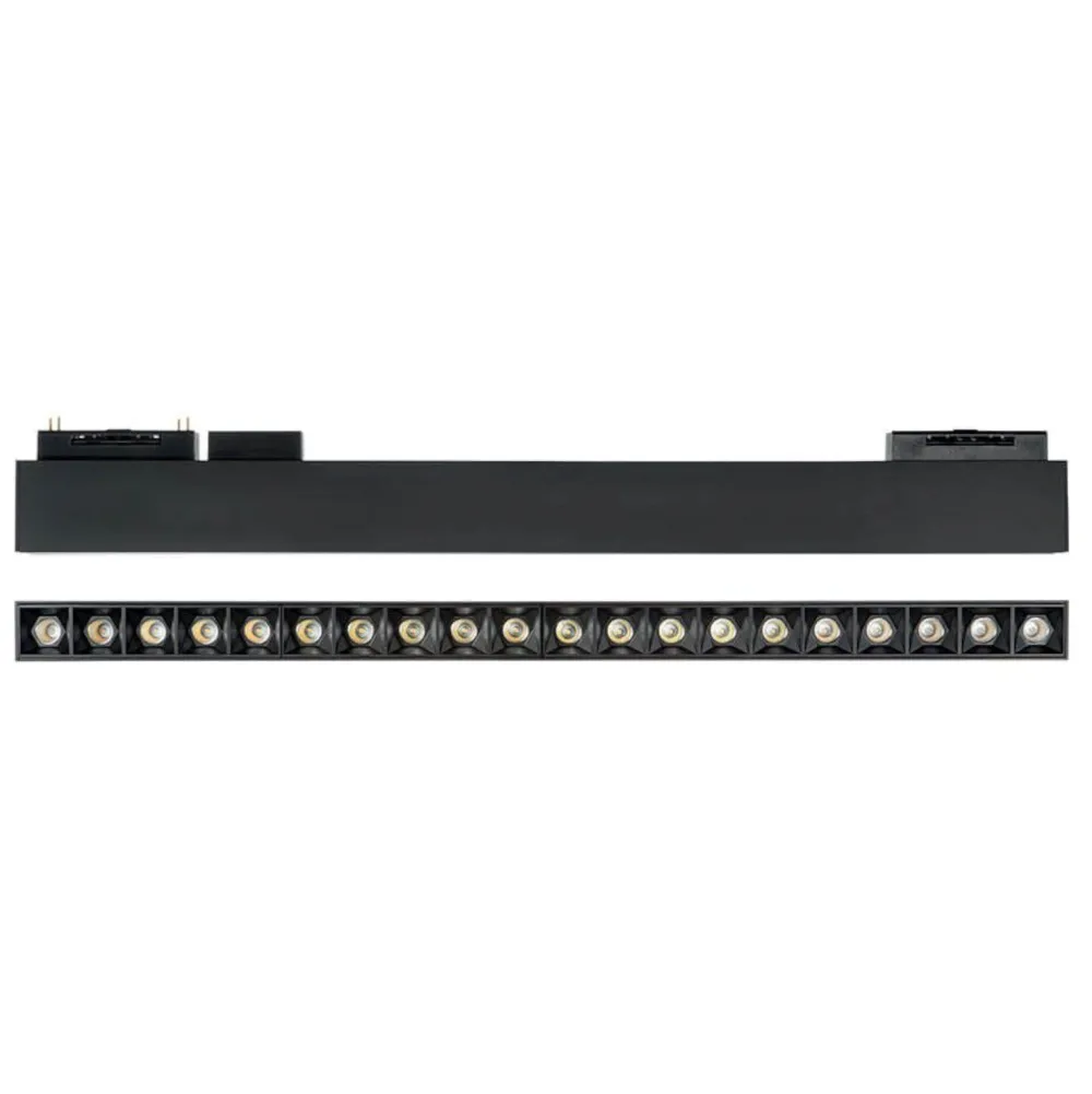 Illuminazione A Binario-Ideal Lux Arca modulo faretti led 48v 29w 4000k nero per binario monofase ottica 40