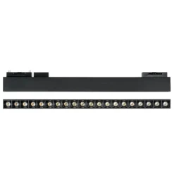 Illuminazione A Binario-Ideal Lux Arca modulo faretti led 48v 29w 3000k nero per binario monofase ottica 40