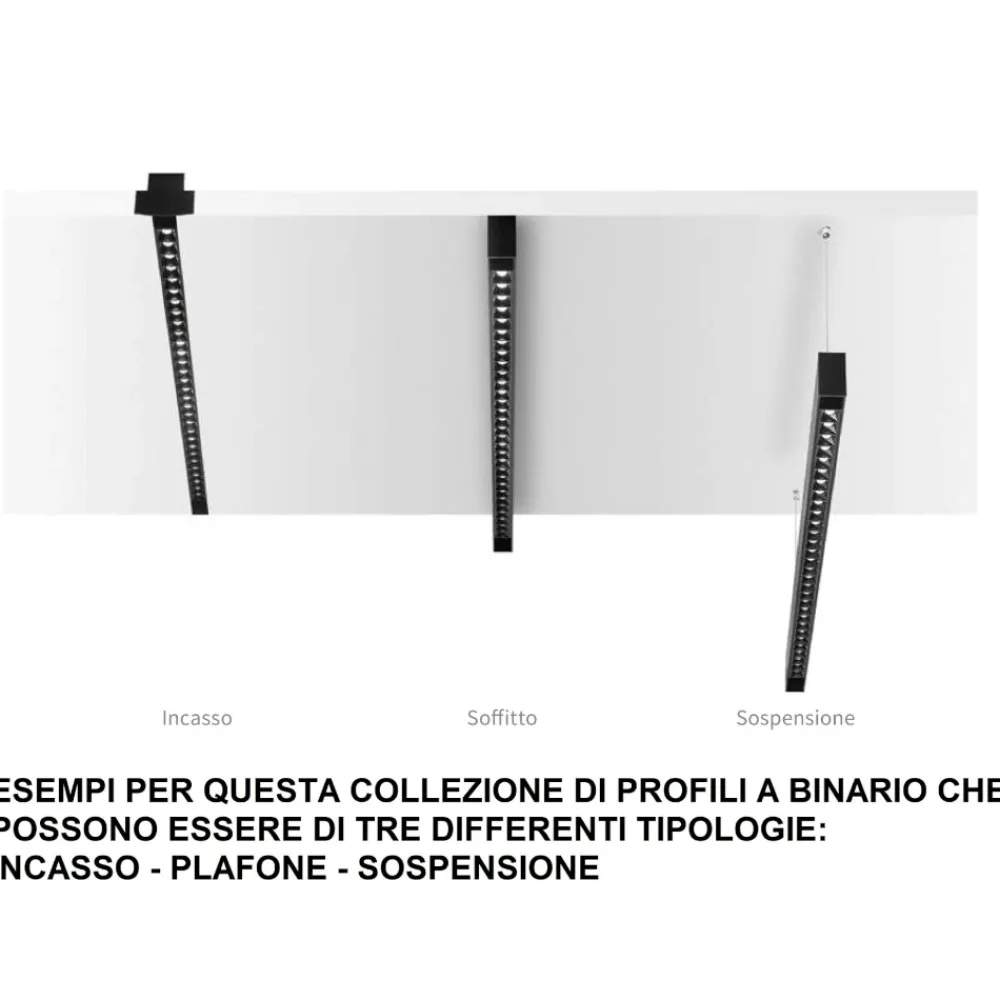 Illuminazione A Binario-Ideal Lux Arca modulo faretti led 48v 29w 3000k nero per binario monofase ottica 40