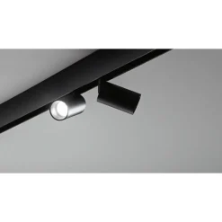 Illuminazione A Binario-Ideal Lux Arca modulo faretti led 48v 15w 3000k nero per binario monofase