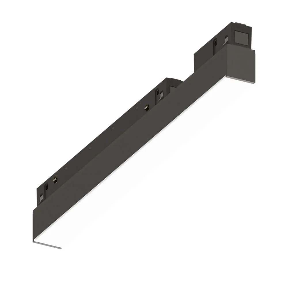 Illuminazione A Binario-Ideal Lux Arca wide faretto led 7w 3000k ottica 110 nero per binario ego monofase 48v