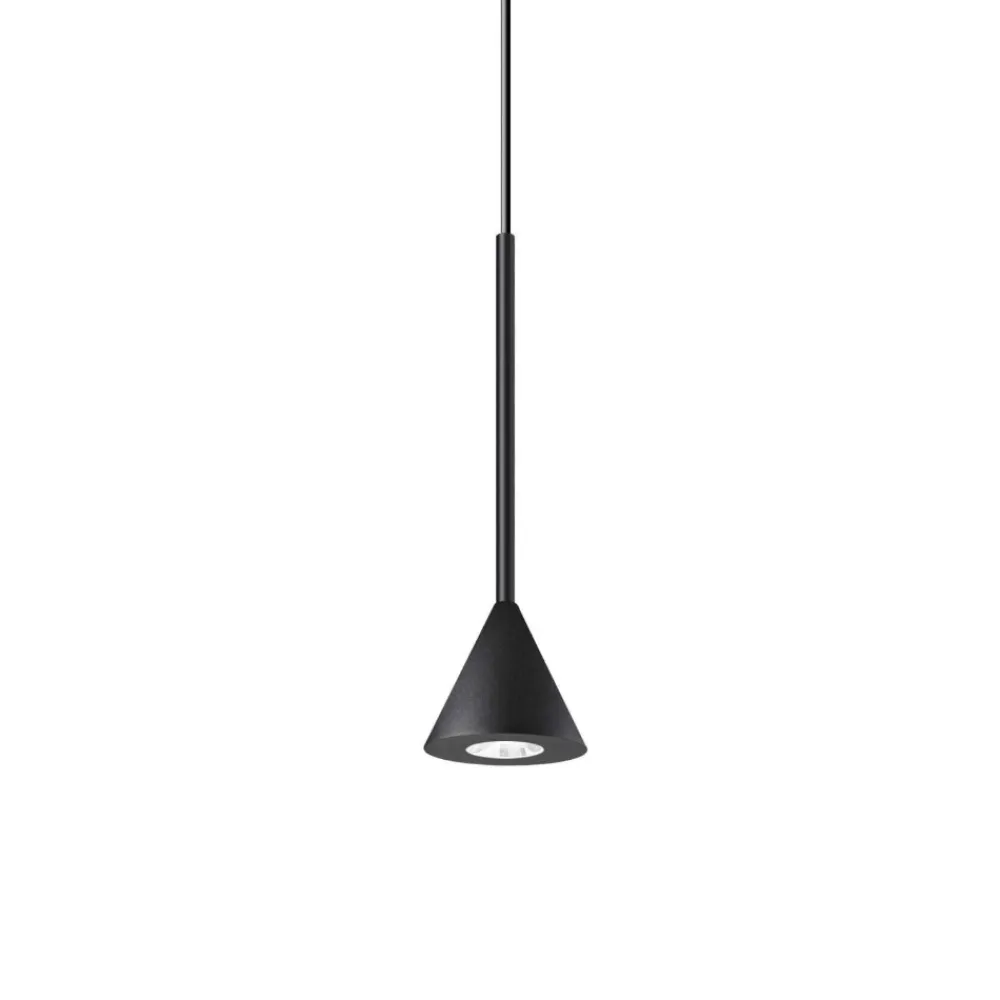 Lampade A Sospensione-Ideal Lux Archimede sp cono lampada a sospensione per camera da letto led 3000k nero
