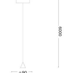 Lampade A Sospensione-Ideal Lux Archimede sp cono sospensione bianca led 3,5w 3000k cavo con decentramento