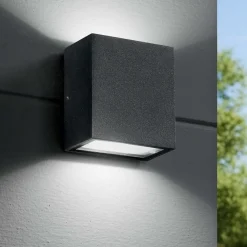 Applique Da Esterno-Ideal Lux Argo ap2 4000k applique da esterno led 10w antracite ip65 anti corrosione