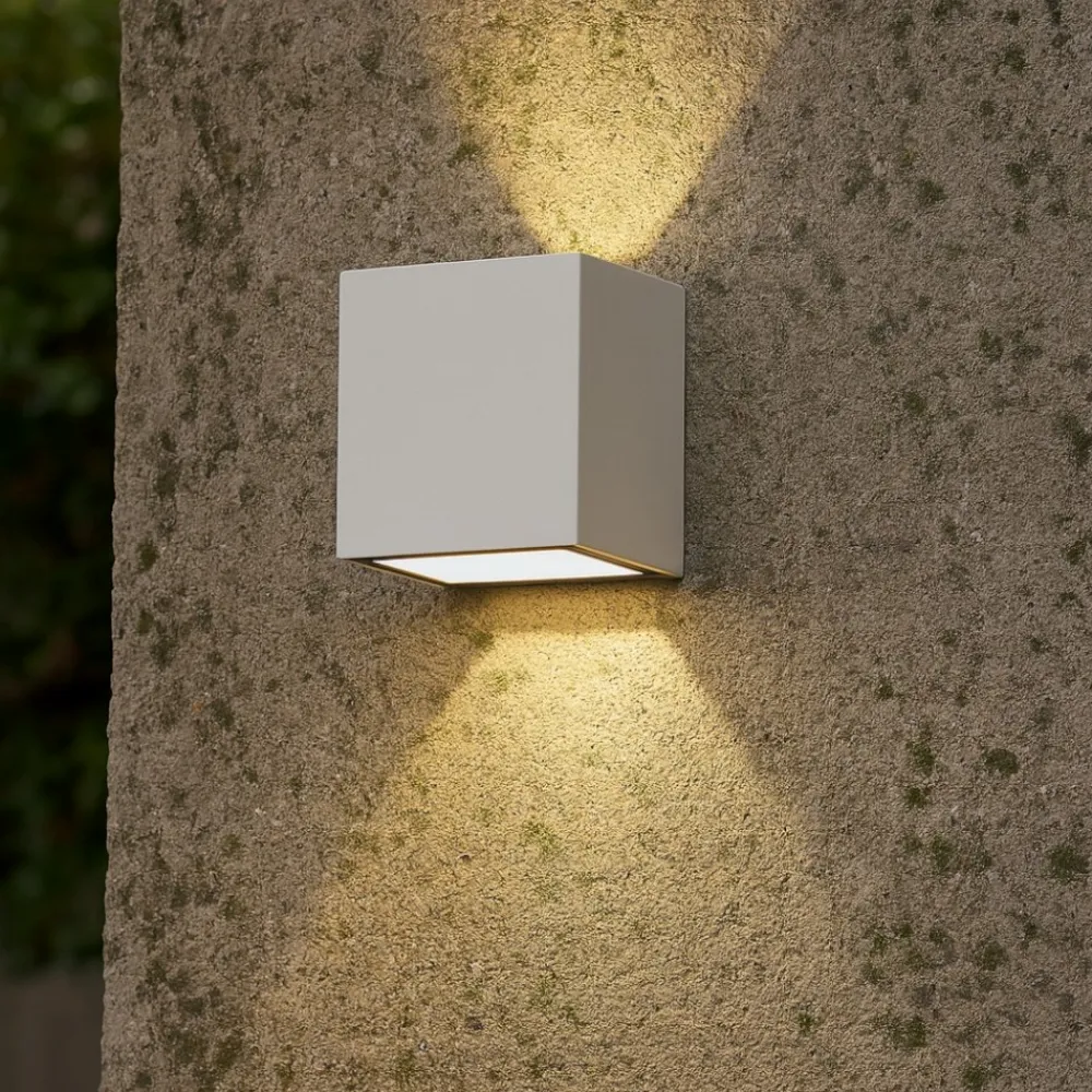 Applique Da Esterno-Ideal Lux Argo ap2 4000k applique da esterno ip65 led 10w 4000k metallo bianco