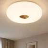 Plafoniere Moderne-Ideal Lux Arizona pl2 plafoniera per camera da letto bianca in vetro plisse'