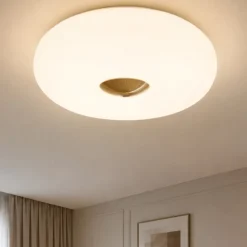 Plafoniere Moderne-Ideal Lux Arizona pl2 plafoniera per camera da letto bianca in vetro plisse'